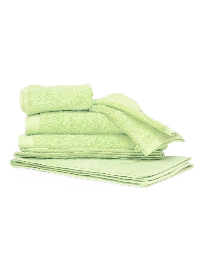 Parure de bain 6 pièces PURE Vert fluo - Kiabi