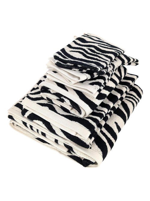 Parure de bain absorbante coton ZEBRA - 7 pièces Zèbre - Kiabi