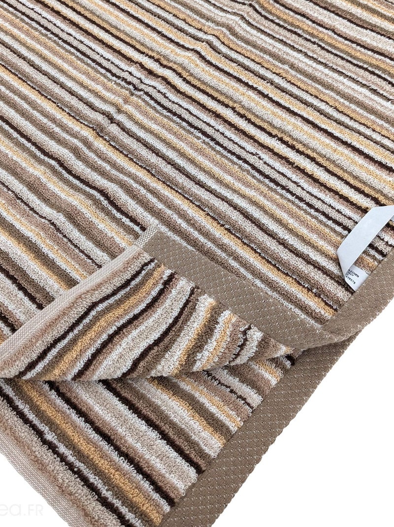 Parure de bain collection PURE STRIPES II 7 pièces Beige - Kiabi