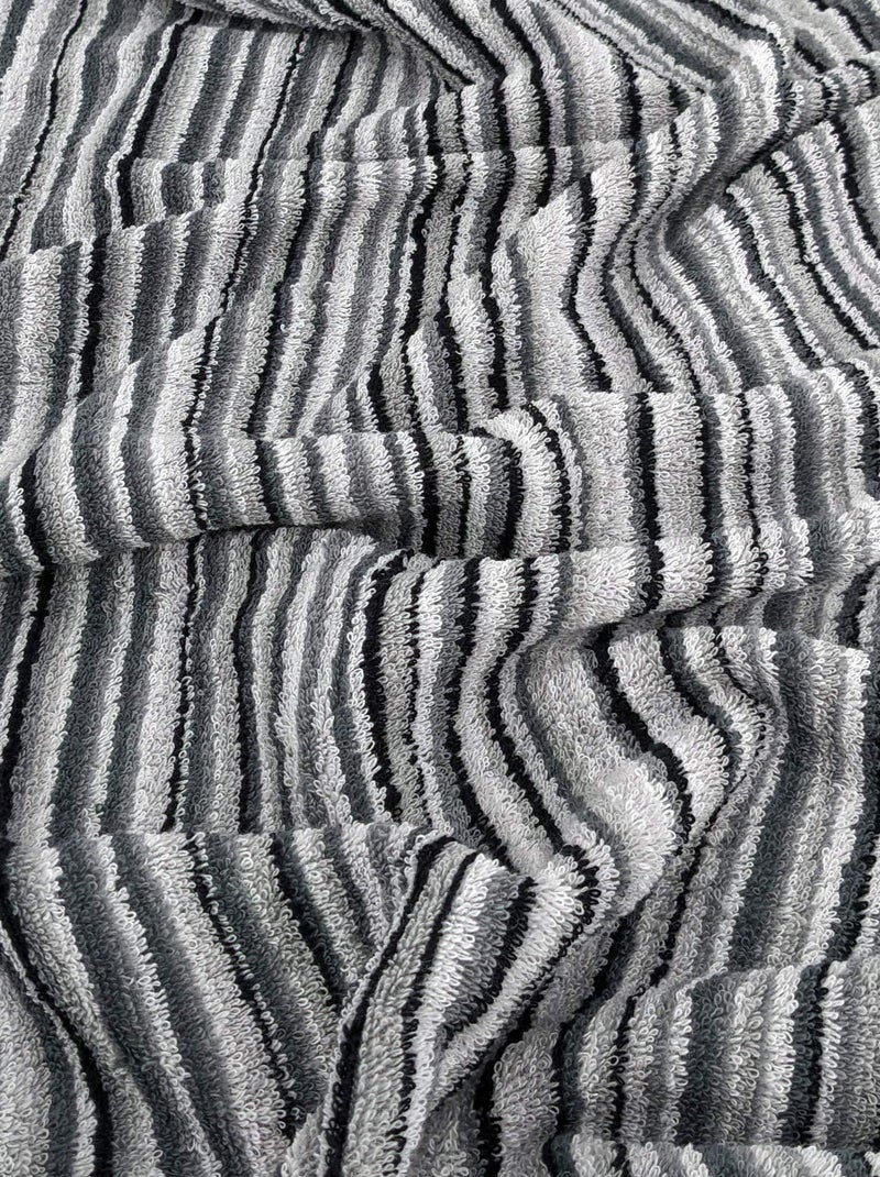 Parure de bain collection PURE STRIPES II 7 pièces Gris - Kiabi