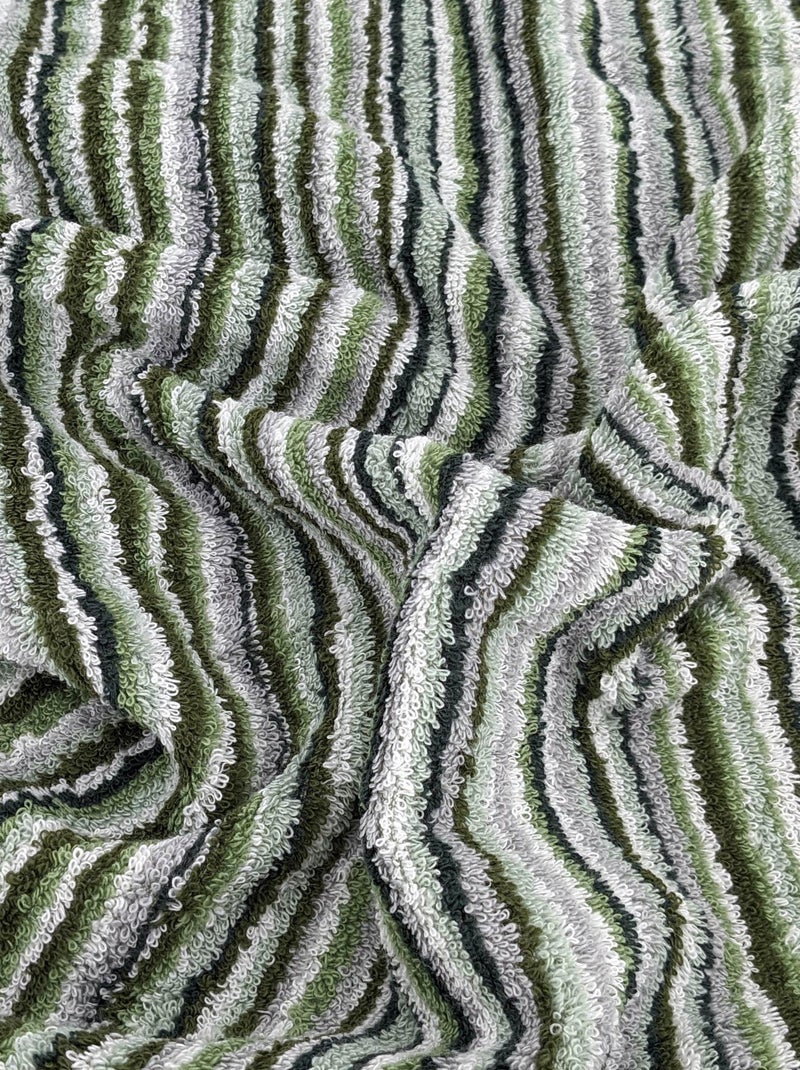 Parure de bain collection PURE STRIPES II 7 pièces Vert - Kiabi