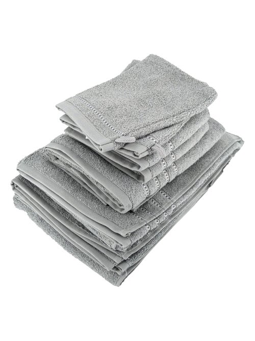 Parure de bain coton CHARM 6 pièces - Kiabi Parure de bain coton CHARM 6 pièces - Kiabi