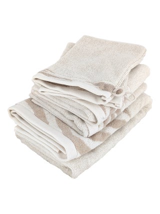 Parure de bain coton ZEBRA SOFT 4 pièces Zèbre/Uni