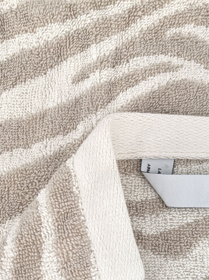 Parure de bain coton ZEBRA SOFT 7 pièces Zèbre Beige - Kiabi