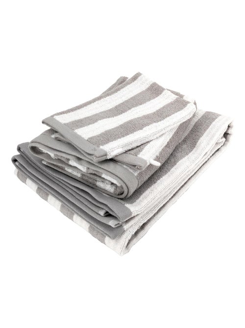 Parure de bain EFFICIENCE STRIPES 4 pièces - Kiabi