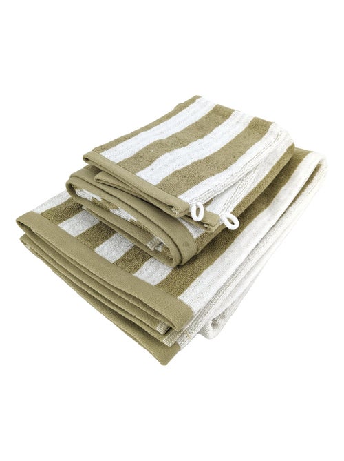 Parure de bain EFFICIENCE STRIPES 4 pièces - Kiabi