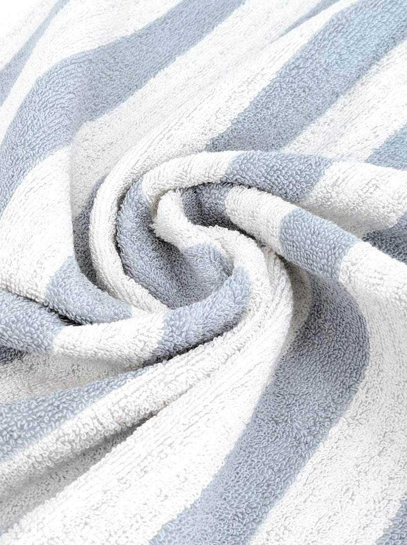 Parure de bain EFFICIENCE STRIPES 7 pièces Bleu clair - Kiabi
