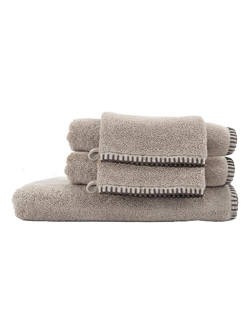 Parure de bain FJORD coton Beige sable - Kiabi