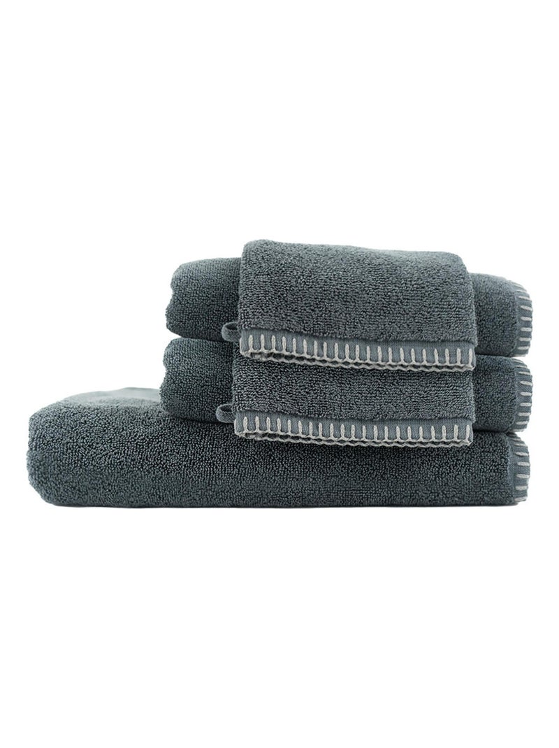 Parure de bain FJORD coton Gris foncé - Kiabi