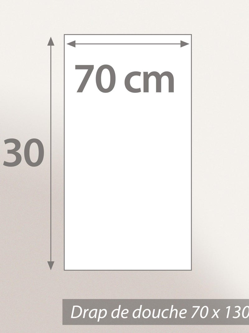 Parure de bain micro-coton KOS Bleu topaze - Kiabi