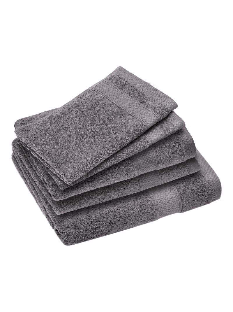 Parure de bain NAÏA 5 pièces Gris froid - Kiabi