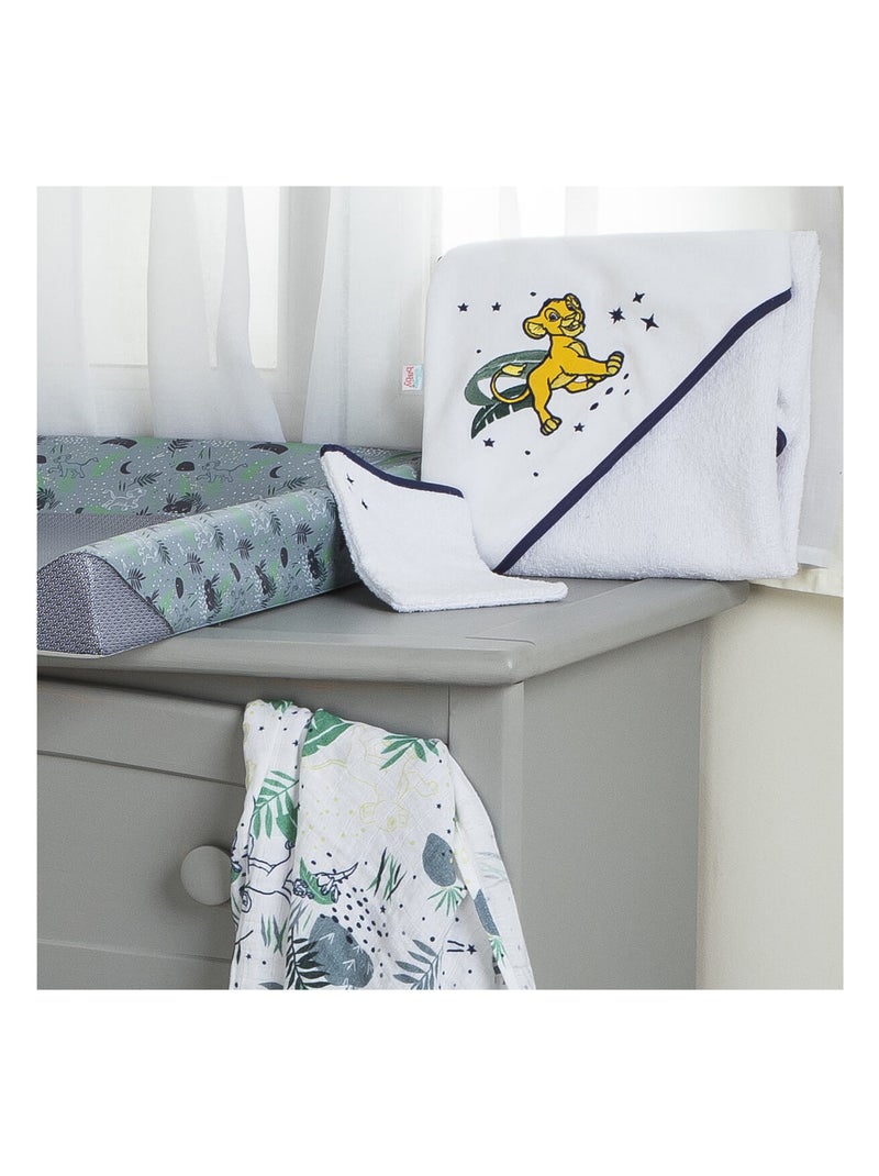 Parure de bain Roi Lion Star - 80x80 cm Bleu - Kiabi