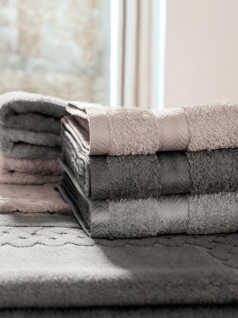Parure de bain ROYAL CRESENT 5 pièces Gris clair - Kiabi