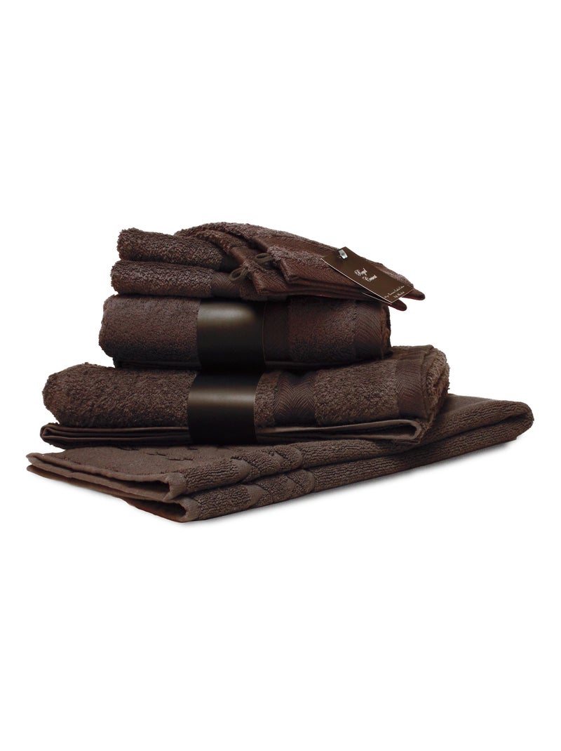 Parure de bain ROYAL CRESENT 7 pièces Gris taupe - Kiabi
