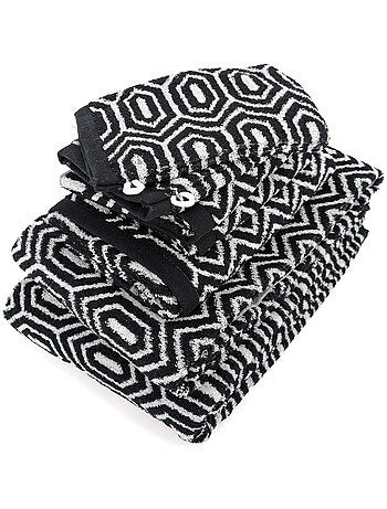 Parure de bain SYMETRIE coton - 7 pièces Alvéoles