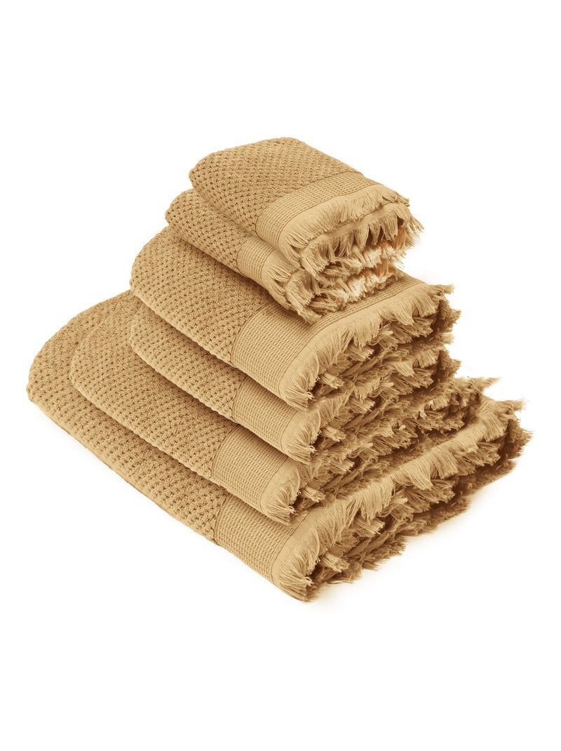 Parure de bain TETHYS 6 pièces Jaune foncé - Kiabi