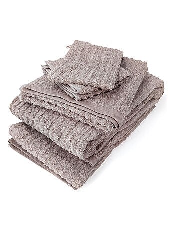 Parure de bain uni coton SPECTRE - 7 pièces