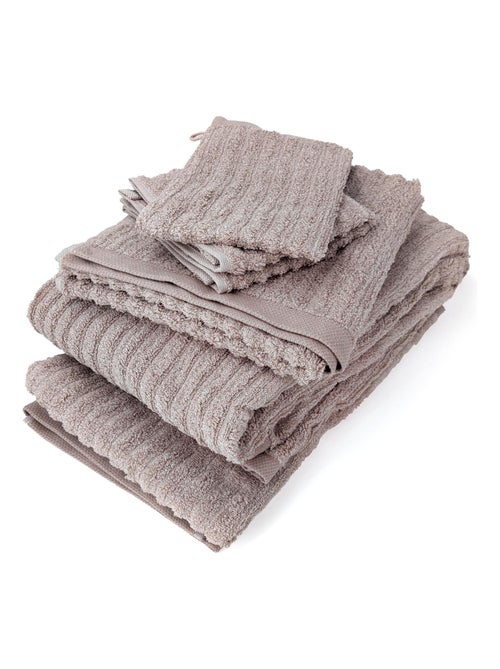 Parure de bain uni coton SPECTRE - 7 pièces - Kiabi
