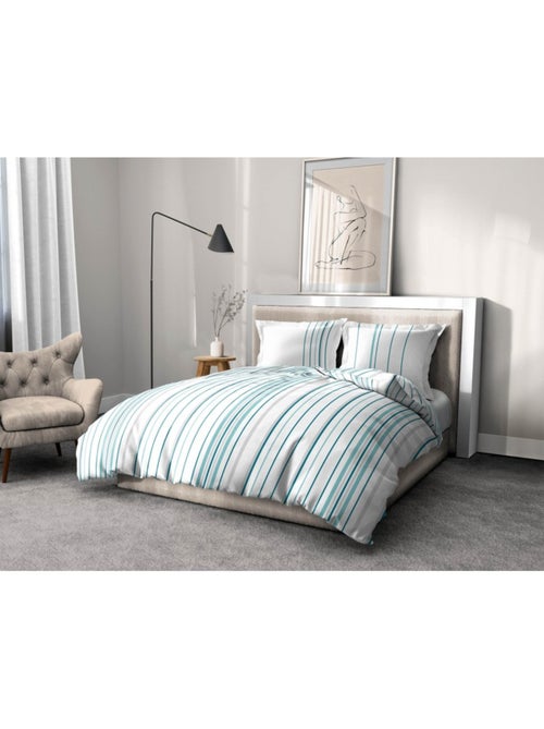 Parure de couette  100%  coton 57 fils     - BELLAMY - Kiabi