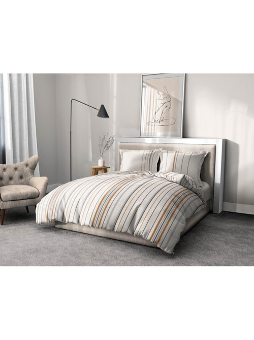 Parure de couette  100%  coton 57 fils     - BELLAMY - Kiabi