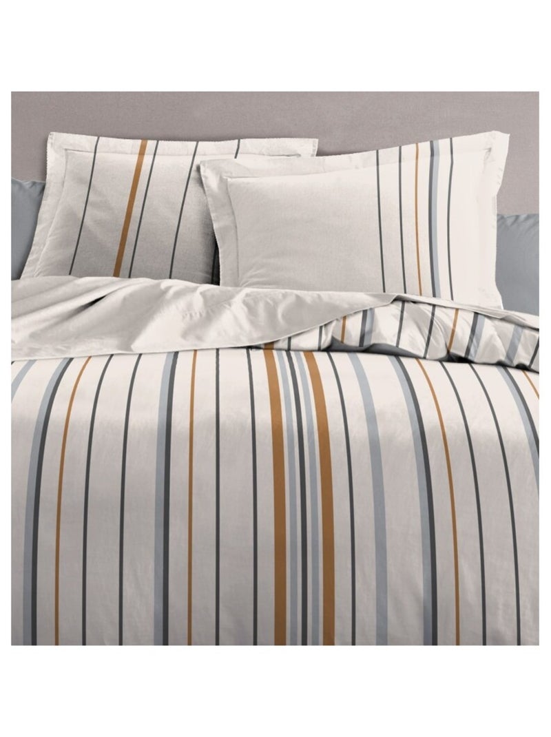 Parure de couette  100%  coton 57 fils     - BELLAMY Rose - Kiabi