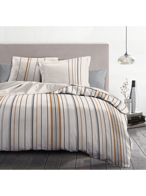 Parure de couette  100%  coton 57 fils     - BELLAMY - Kiabi