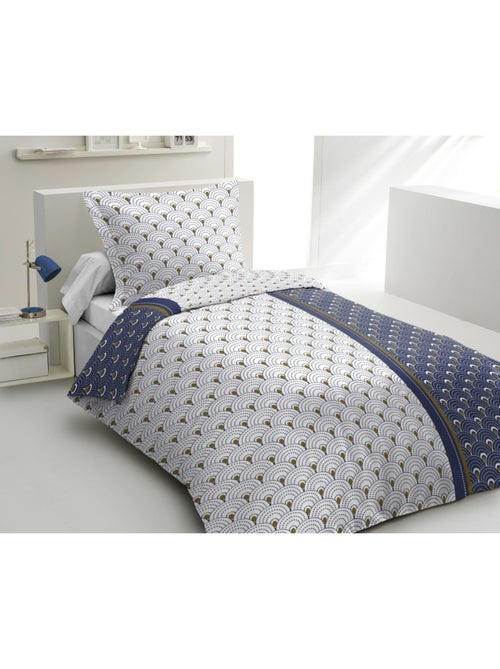 Parure de couette  100%  coton 57 fils     - LE RAINBOW - Kiabi