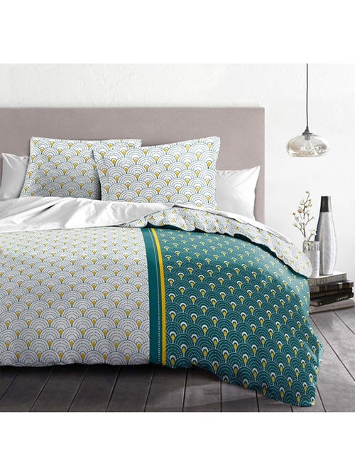 Parure de couette  100%  coton 57 fils     - LE RAINBOW - Kiabi