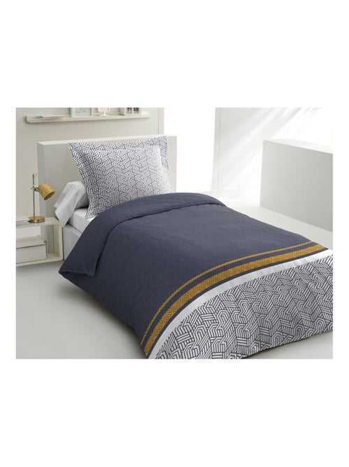 Parure de couette  100%  coton 57 fils     - LE TILT - Kiabi