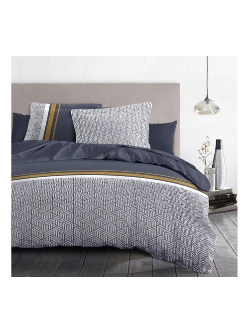 Parure de couette  100%  coton 57 fils     - LE TILT - Kiabi