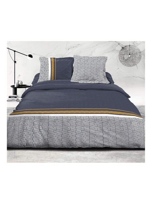 Parure de couette  100%  coton 57 fils     - LE TILT - Kiabi
