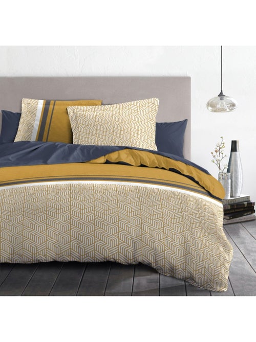 Parure de couette  100%  coton 57 fils     - LE TILT - Kiabi