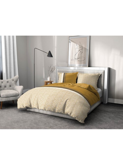 Parure de couette  100%  coton 57 fils     - LE TILT - Kiabi