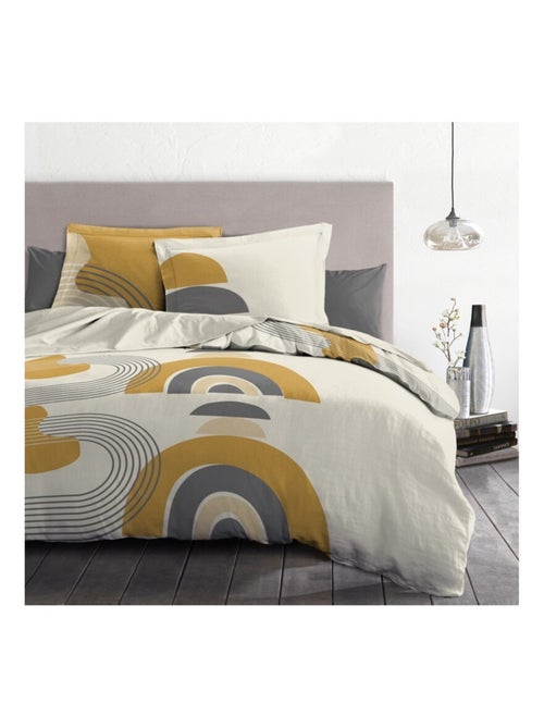 Parure de couette  100%  coton 57 fils     - LONSDALE - Kiabi