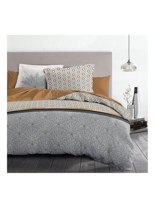 Parure de couette  100%  coton 57 fils      - LOUXOR - Kiabi