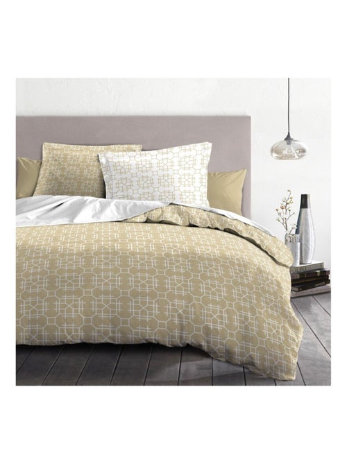 Parure de couette  100%  coton 57 fils     - MILONGA - Kiabi