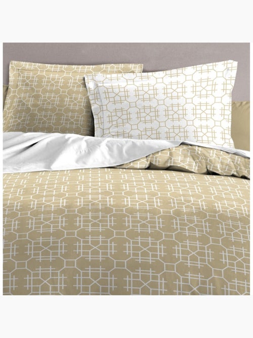 Parure de couette  100%  coton 57 fils     - MILONGA - Kiabi