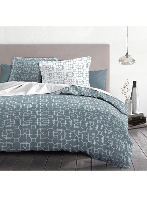 Parure de couette  100%  coton 57 fils    - MILONGA - Kiabi