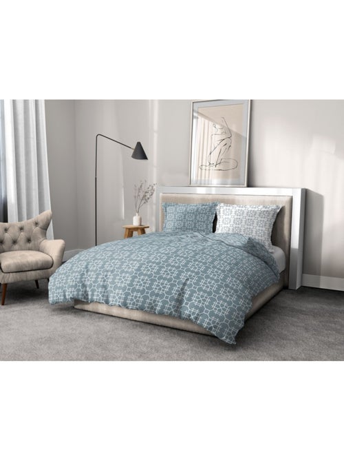 Parure de couette  100%  coton 57 fils    - MILONGA - Kiabi