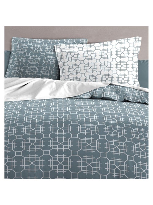 Parure de couette  100%  coton 57 fils    - MILONGA - Kiabi