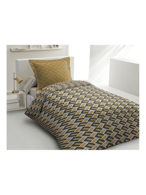 Parure de couette  100%  coton 57 fils     - MINERVA - Kiabi