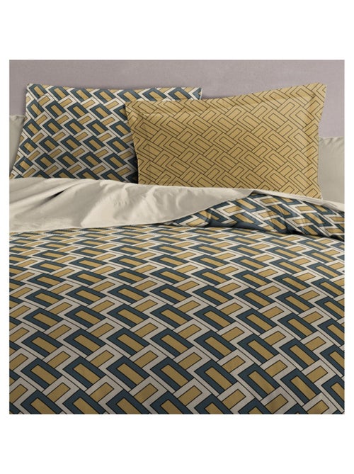 Parure de couette  100%  coton 57 fils     - MINERVA - Kiabi
