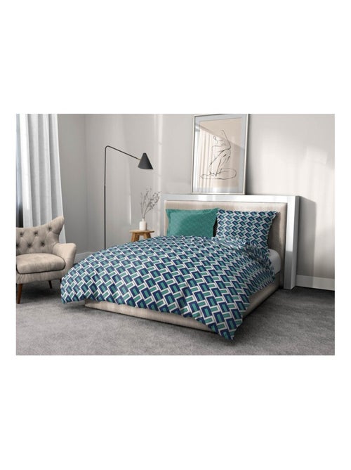 Parure de couette  100%  coton 57 fils     - MINERVA - Kiabi