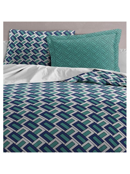 Parure de couette  100%  coton 57 fils     - MINERVA - Kiabi