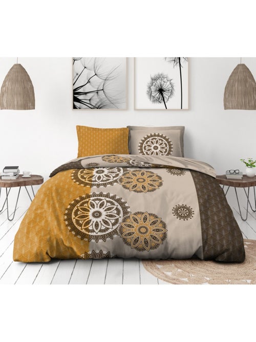 Parure de couette  100%  coton 57 fils     - YUCATAN - Kiabi