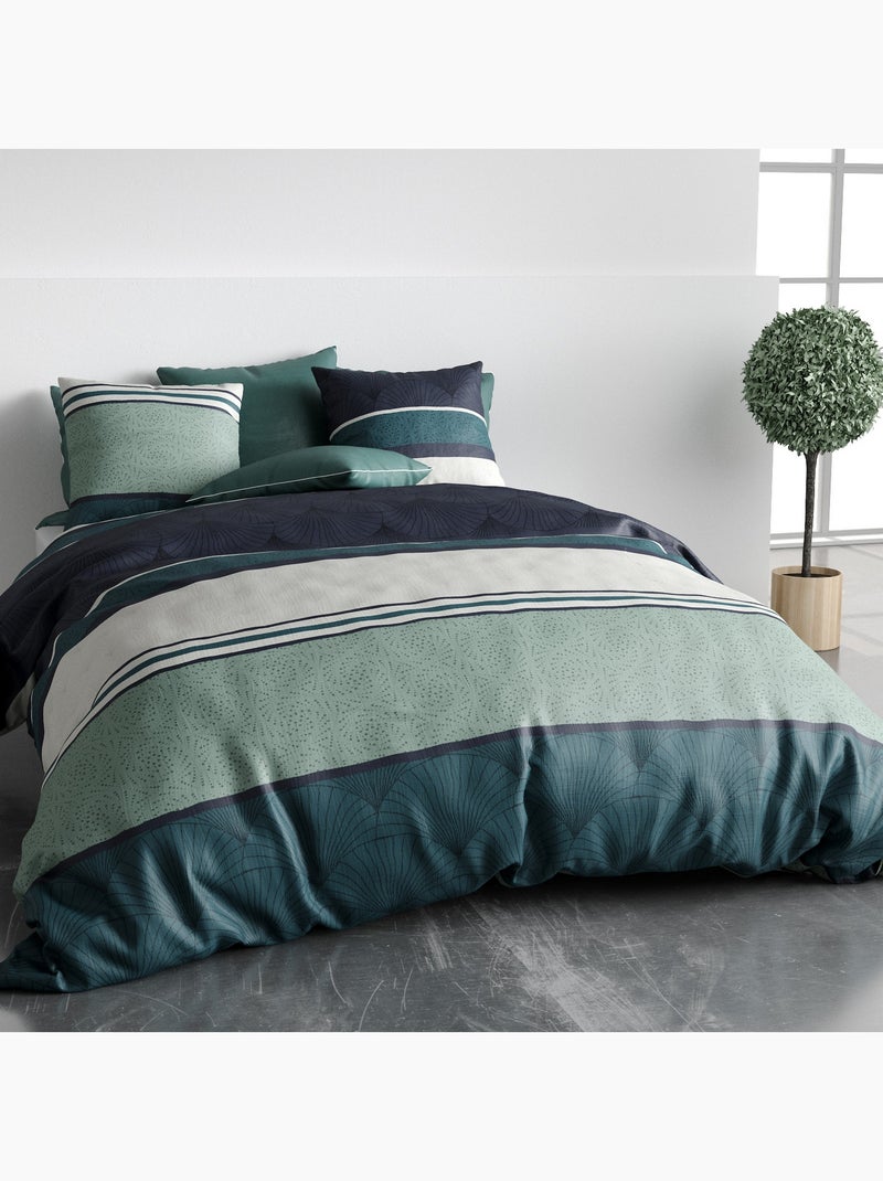 Parure De Couette 100% Coton 57 Fils Antika Vert - Kiabi