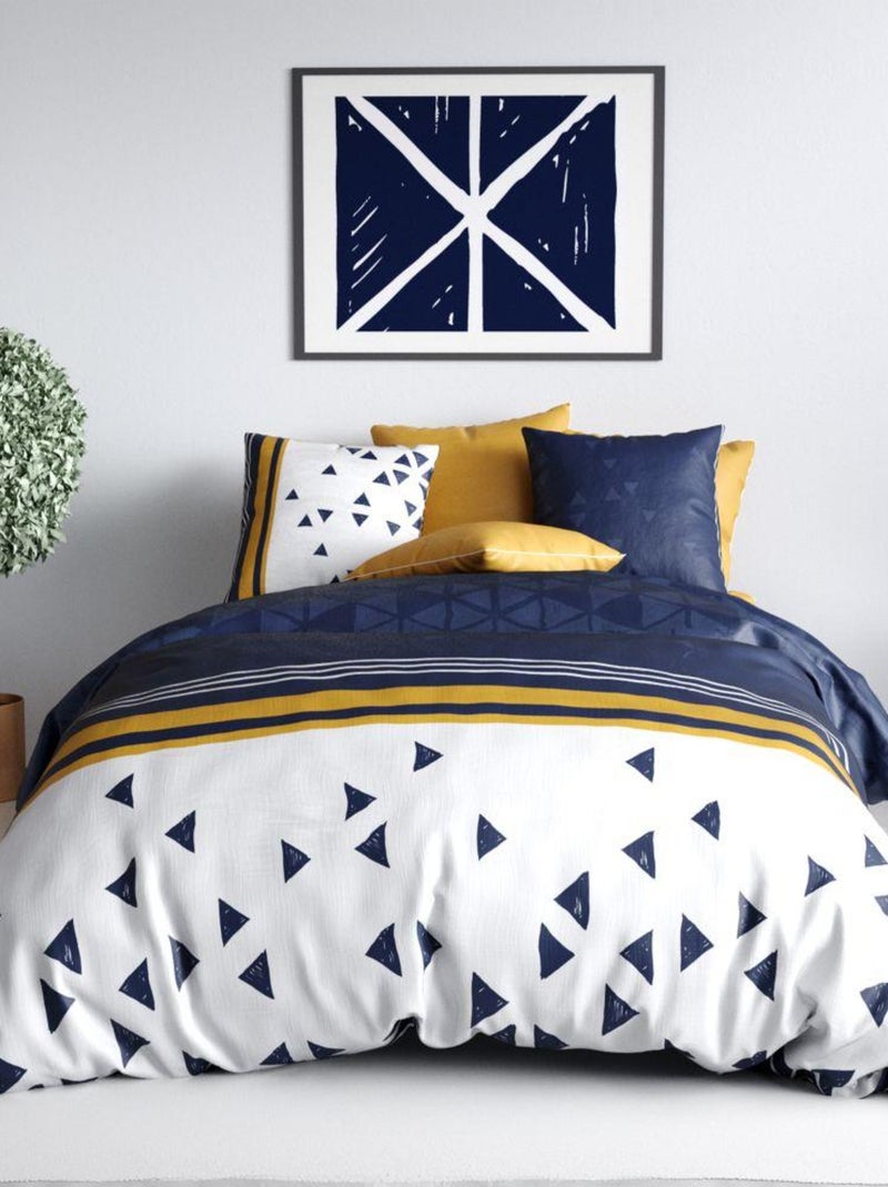Parure de couette 100% Coton 57 fils Bondal Blanc - Kiabi