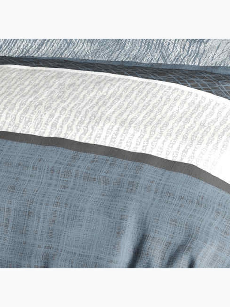 Parure De Couette 100% Coton 57 Fils Brehat Bleu - Kiabi