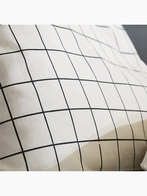 Parure De Couette 100% Coton 57 Fils Cadri - Kiabi Parure De Couette 100% Coton 57 Fils Cadri - Kiabi