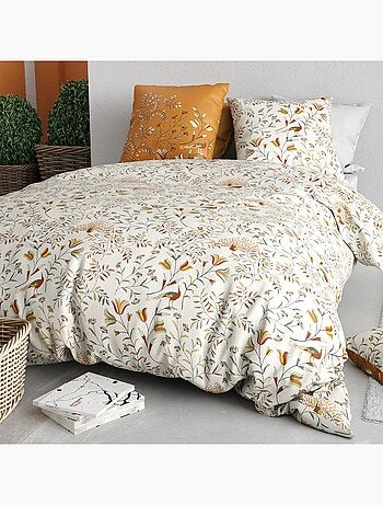 Parure De Couette 100% Coton 57 Fils Dahlia
